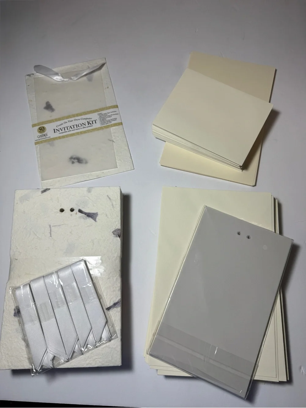 Handmade Paper/Vellum DIY Wedding/Party Invitations 2 KITS/50 PER KIT (100 TTL)